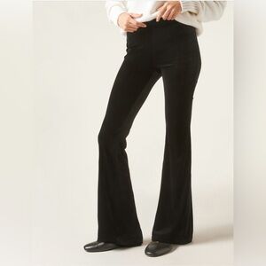 NWOT Calzedonia Black Velvet Flare Trousers, size small